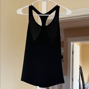 Black Racerback Mesh Tank Top - Women